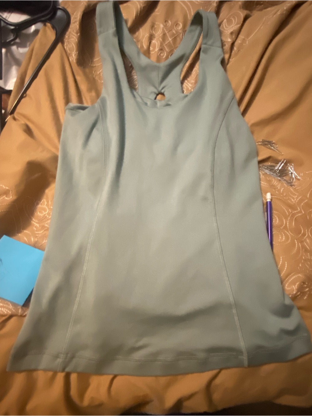 Women’s Sage Green Racerback Tank Top by Eddie Bauer